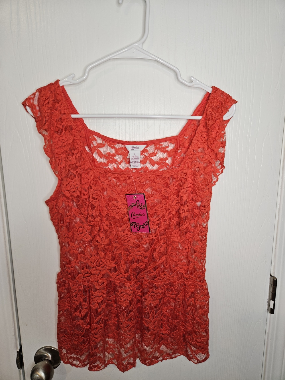 Candie's Poppy Red - Lace